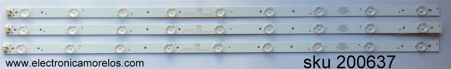 KIT DE LED PARA TV / PROSCAN XYD390BA01 / LC390TA2A / PK385D09-ZC21FG-02 / 303PK385031 / MODELO PLDED3996-E